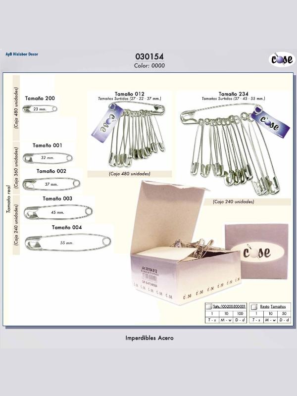 HILOS-MERCERIA-COMPLEMENTOS  000-20mm 001-23mm 002-27mm 012 27mm32mm37mm 