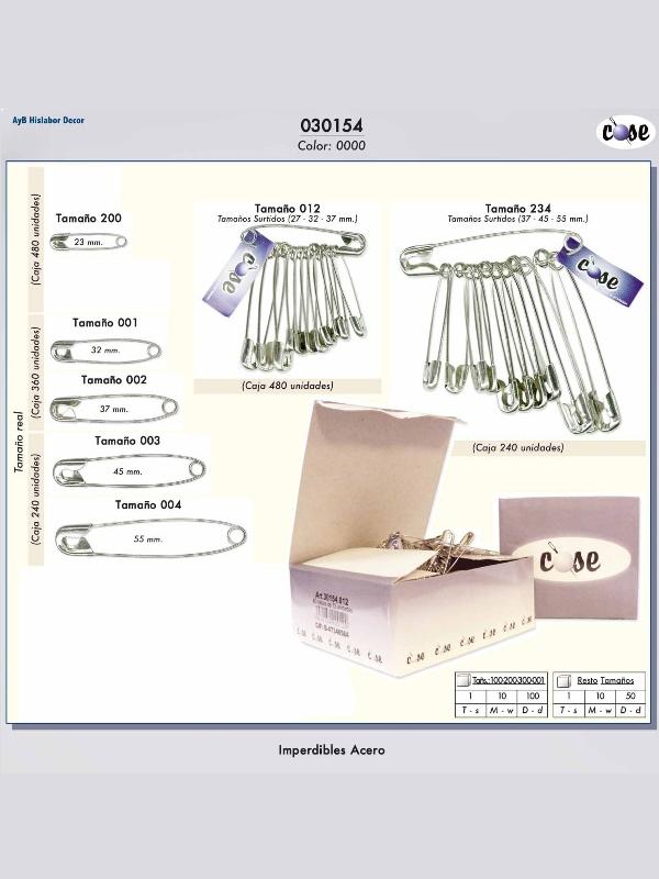 HILOS-MERCERIA-COMPLEMENTOS  000-20mm 001-23mm 002-27mm 012 27mm32mm37mm 