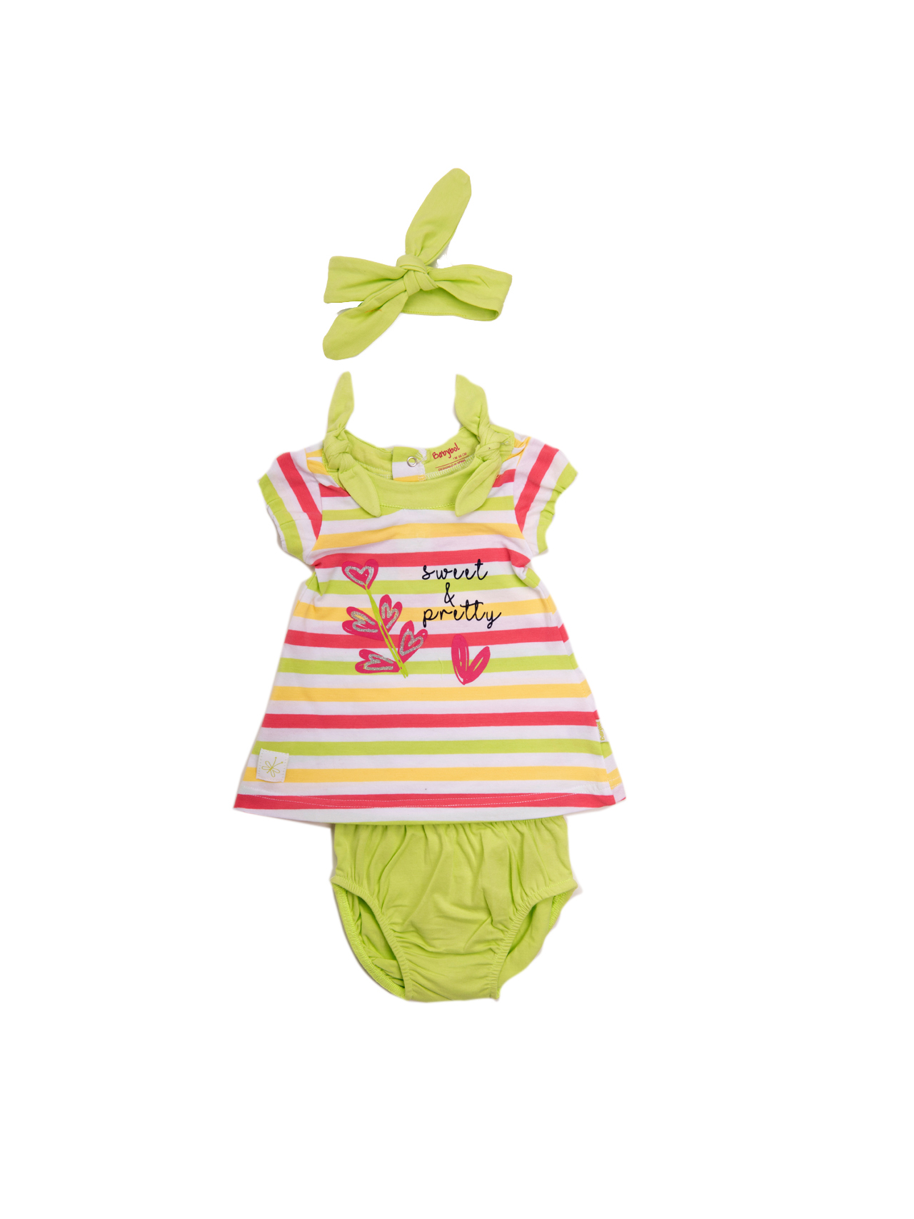 BABYBOL  Vestido bebé con braga y cinta 11077 